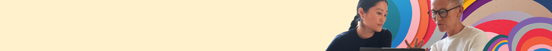 colorful header