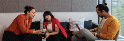 Employee collaborating.