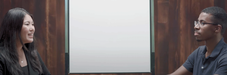 David, Hardware Engineer, and Kritin, University Recruiter.