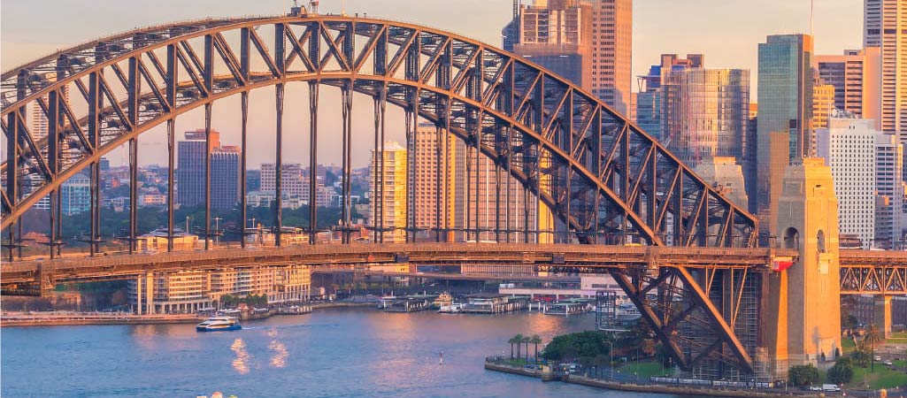 Cityline view of Sydney 