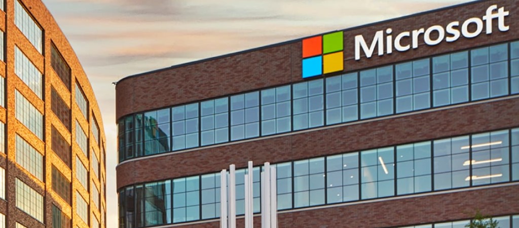 The Microsoft building from outside.