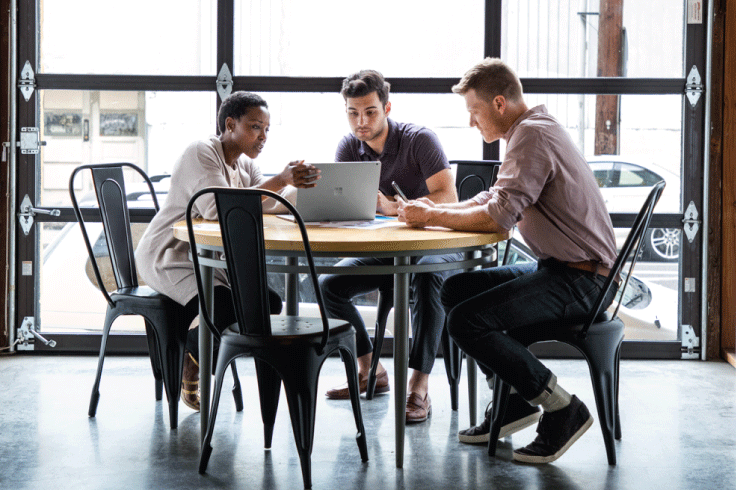 Photo of Finance interns working together